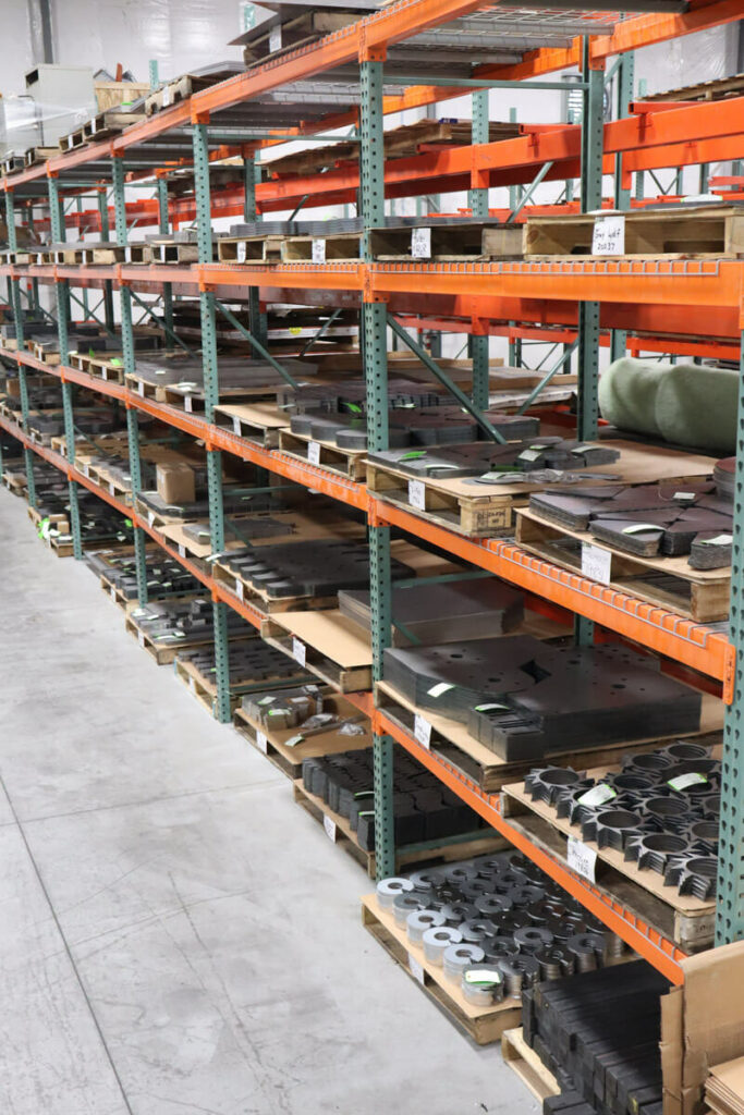 Shelf of Laser cut metal parts