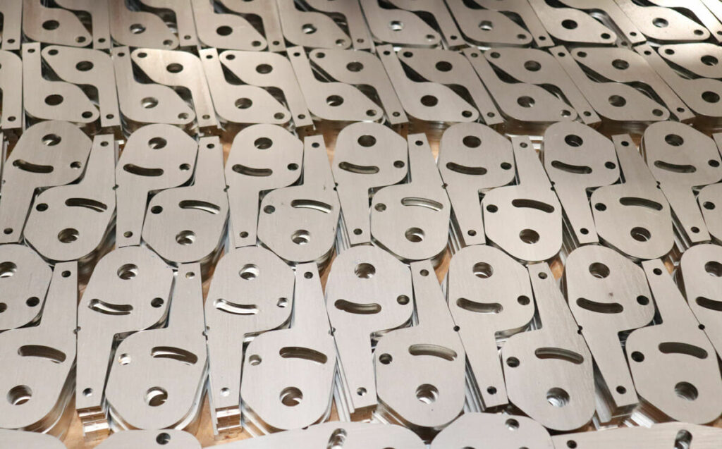 Pallets of Laser cut metal parts