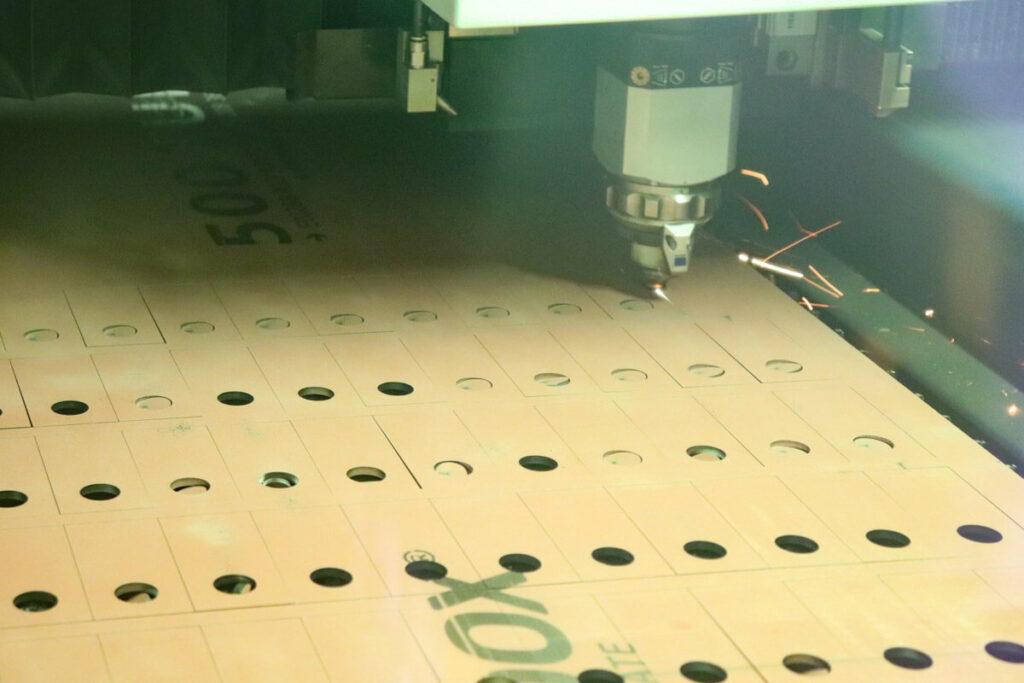Parts that are getting cut with a laser cutter