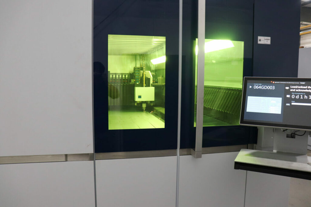 Looking in the window of a laser cutter
