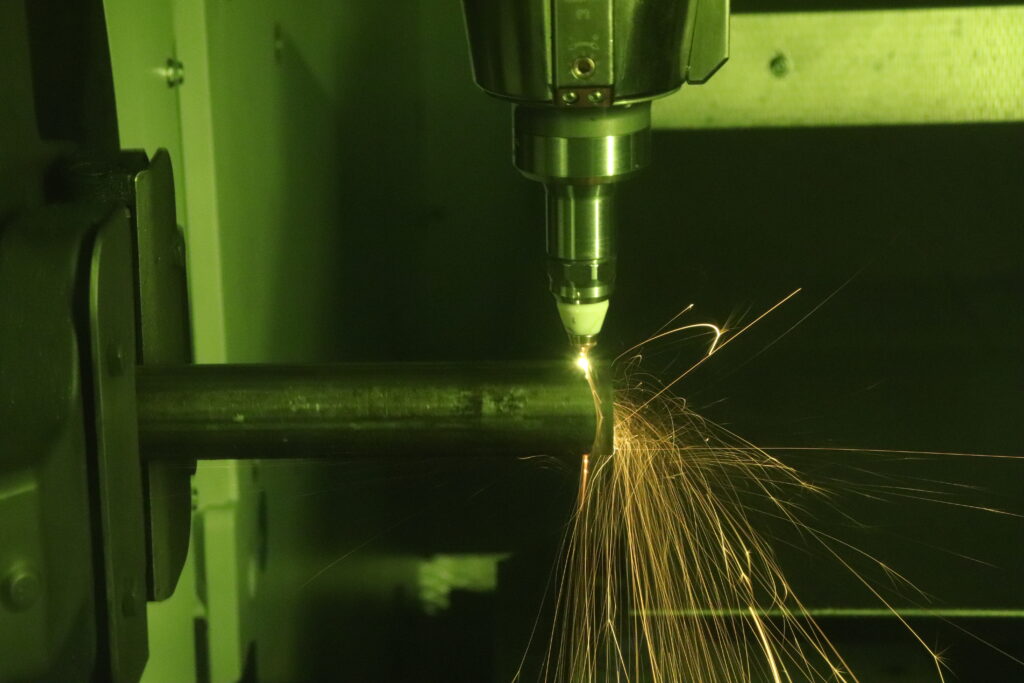 laser cutting a tube